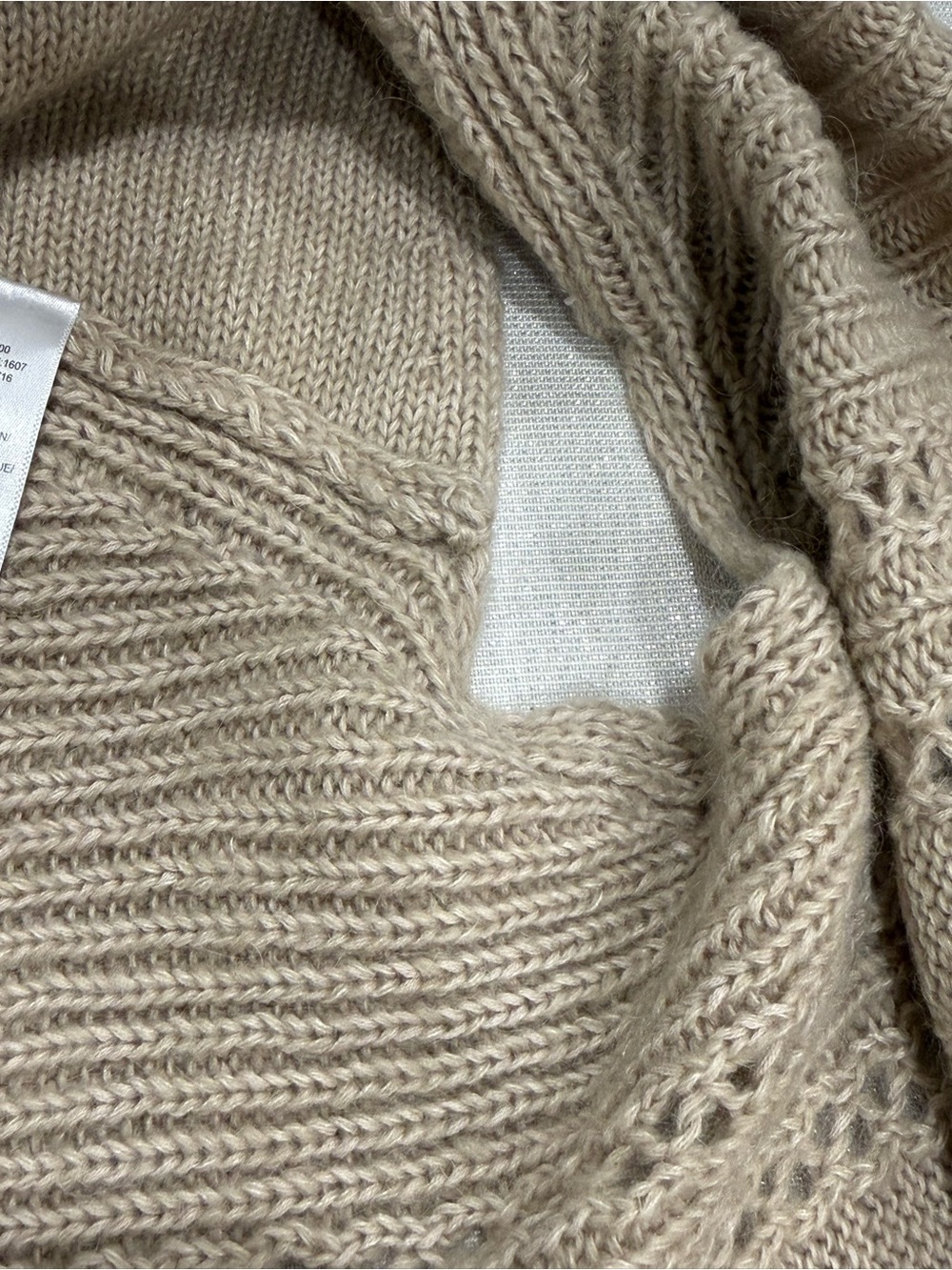 Splendid Cream Open-Front Knit Draped Sweater Vest Size XS - Picture 6 of 6